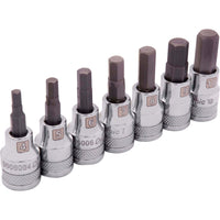 3/8" Drive 7pc Metric Standard Hex Socket Set, 4mm - 10mm alt 0