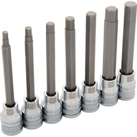 3/8" Drive 7pc Metric Long Hex Socket Set, 4mm - 10mm alt 0