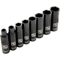 3/8" Drive 8pc 6-Point SAE Deep Impact Socket Set, 5/16" - 3/4" alt 0