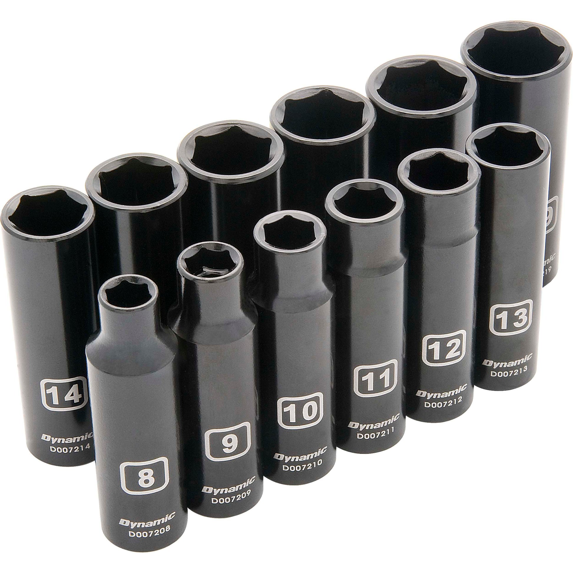 3/8" Drive 12pc 6-Point Metric Deep Impact Socket Set, 8mm - 19mm alt 0