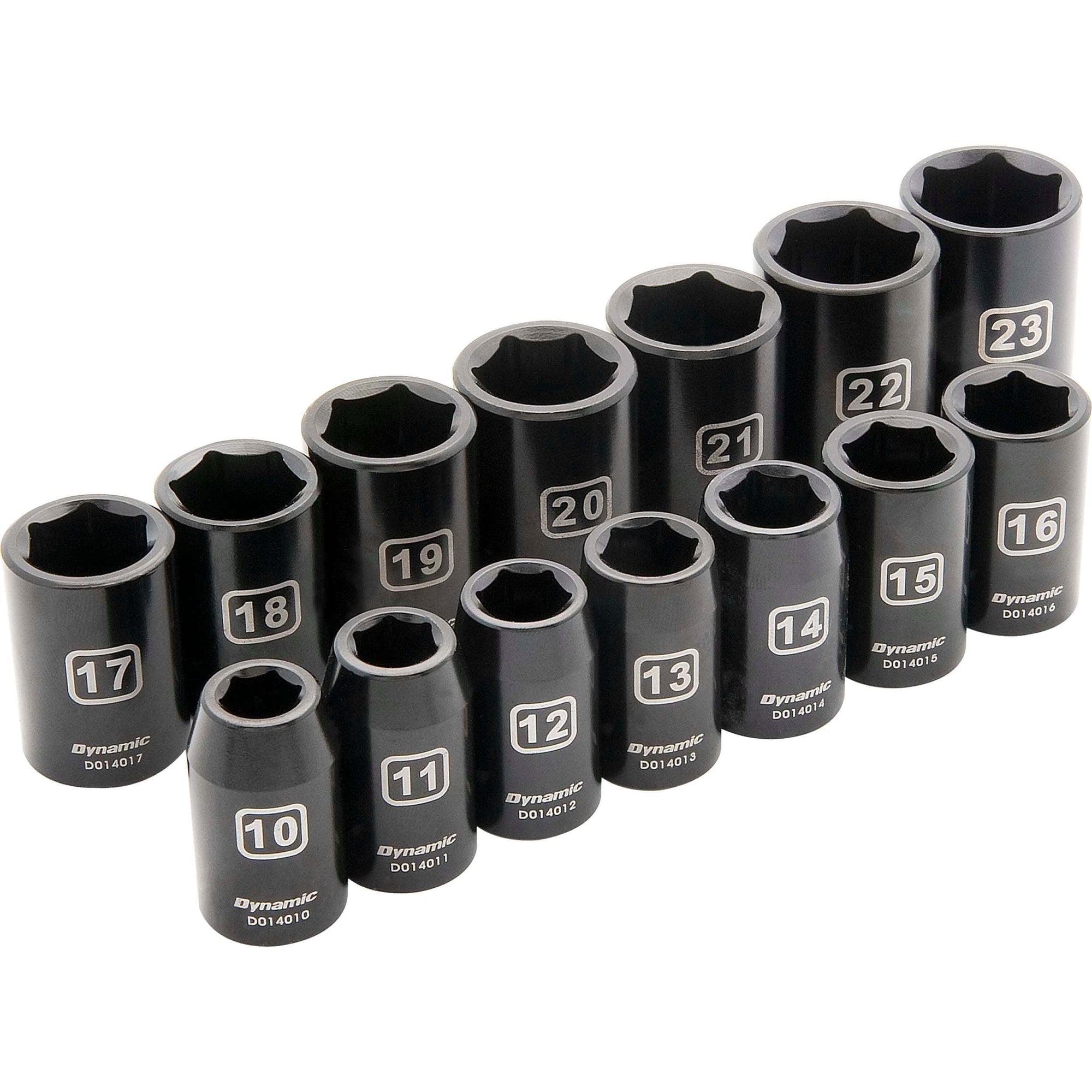 1/2" Drive 14pc 6-Point Standard Impact Metric Socket Set, 10mm - 23mm alt 0