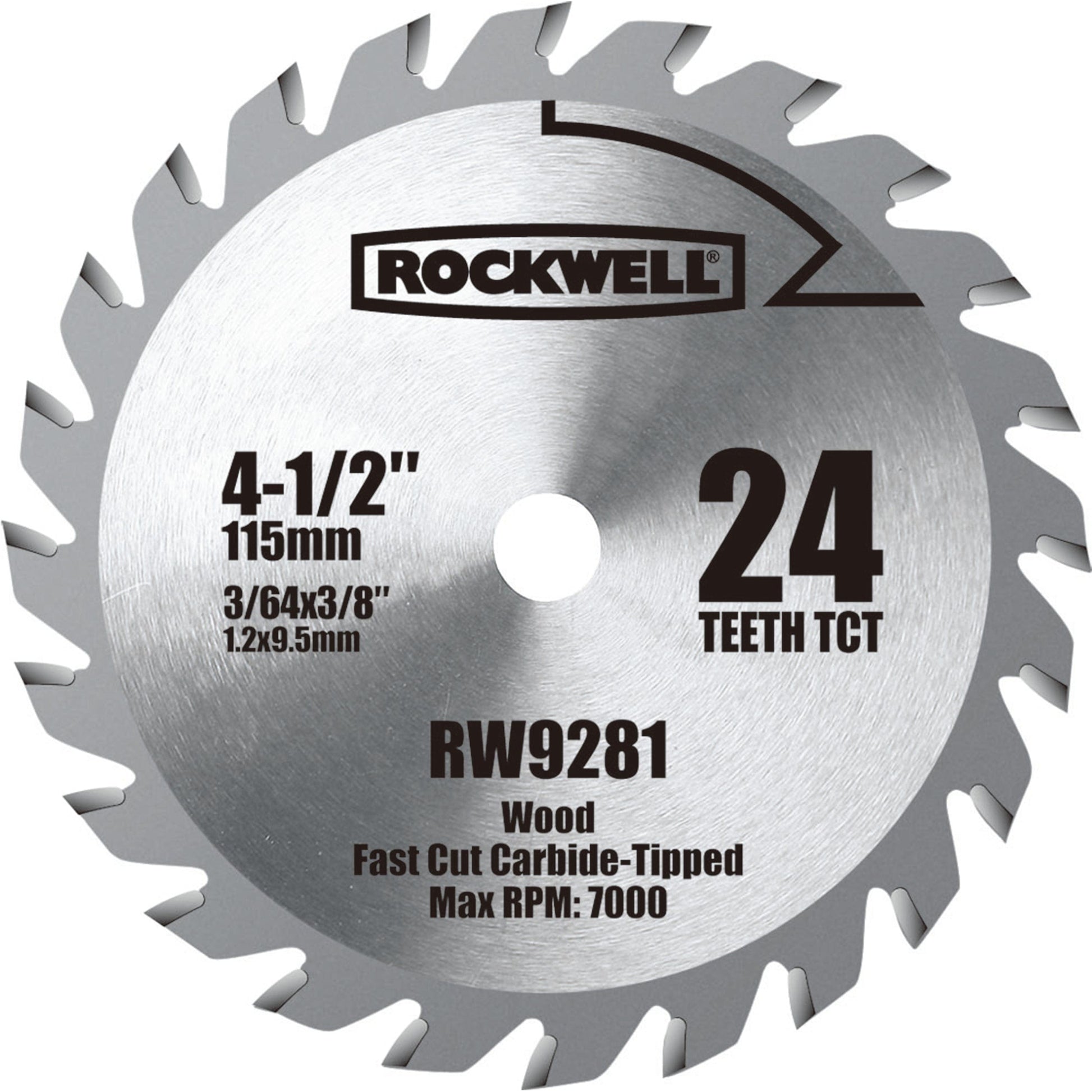 4-1/2" Compact TCT Circular Saw Blade, Model RW9281 alt 0