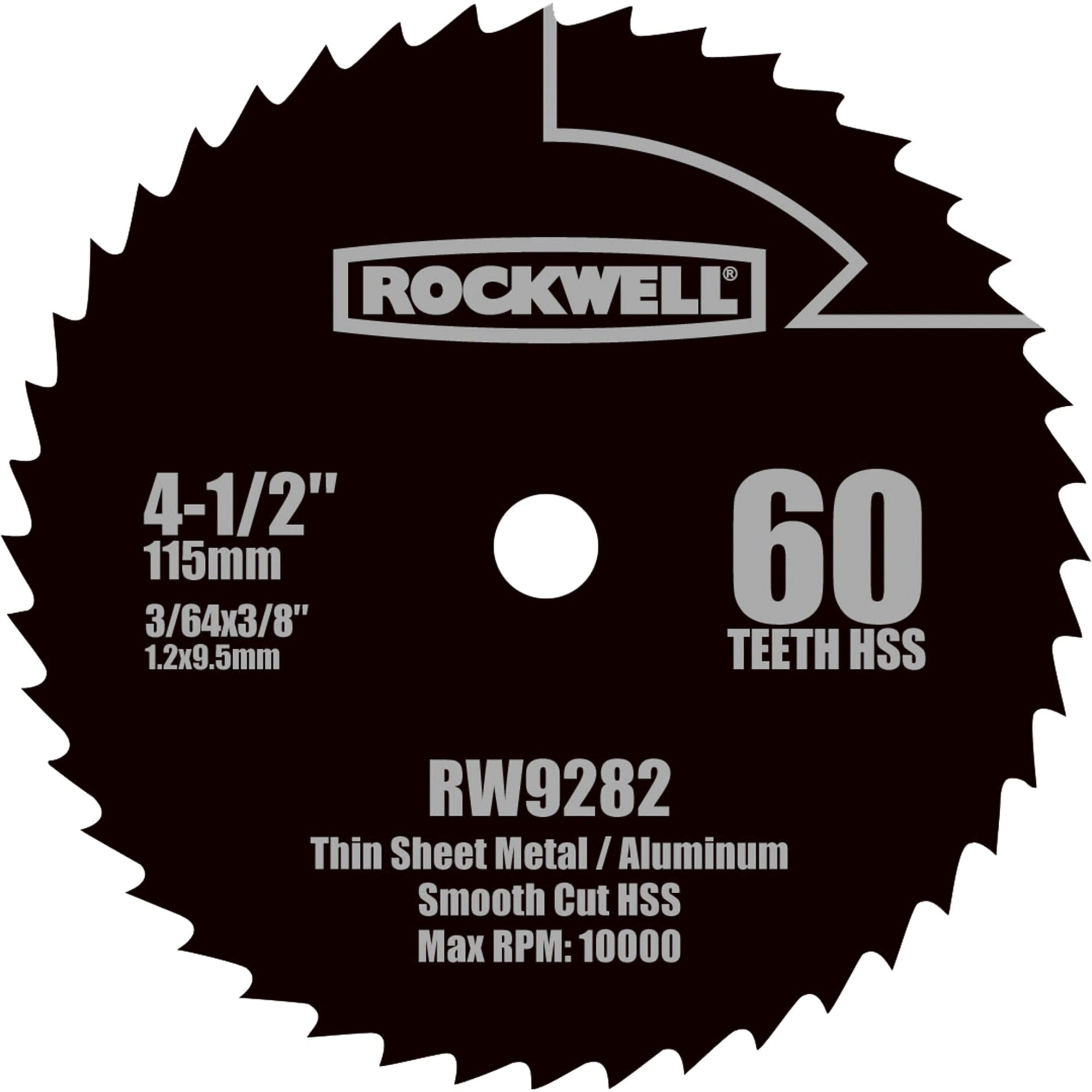 4-1/2"  Compact HSS Circular Saw Blade, Model RW9282 alt 0