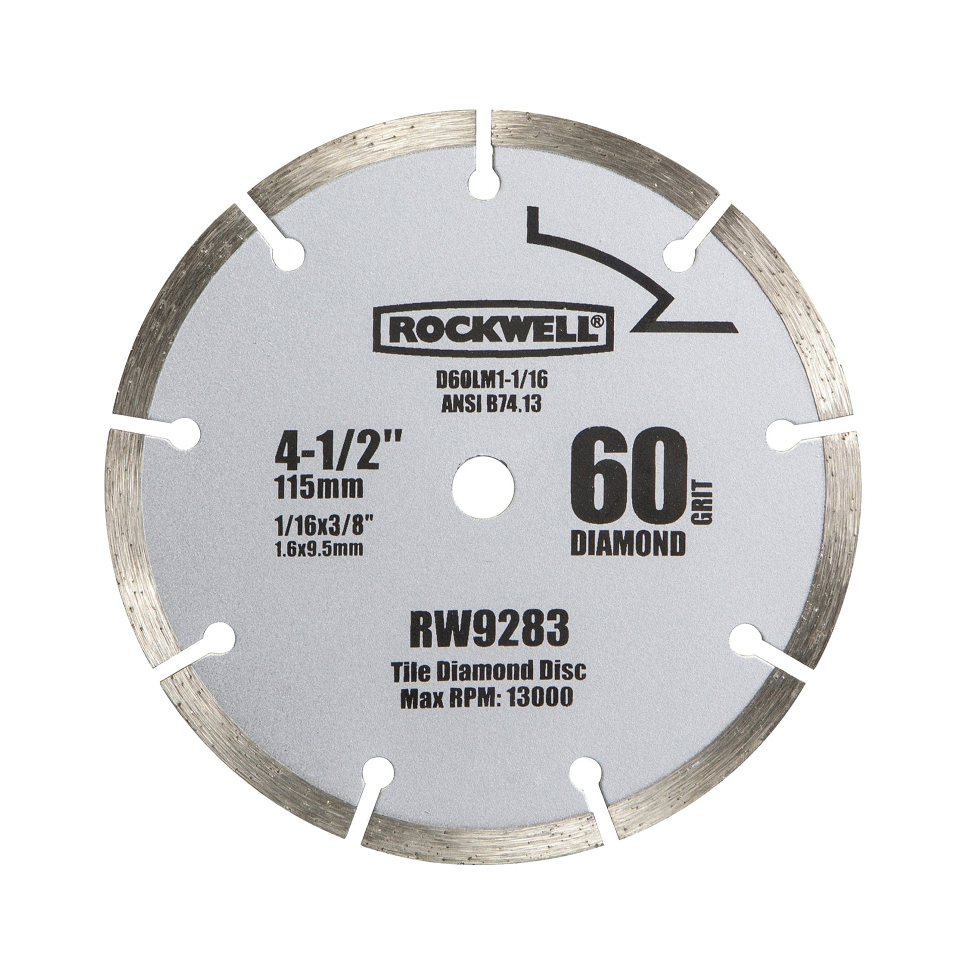 4-1/2"  Compact Diamond Circular Saw Blade, Model RW9283 alt 0