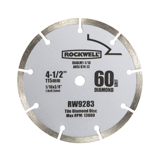 4-1/2"  Compact Diamond Circular Saw Blade, Model RW9283 alt 0