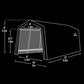 Auto Shelter, 10' x 15' x 8', Peak Style Instant Garage, Sandstone alt 0
