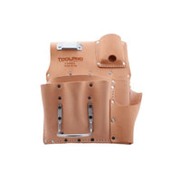 8-Pocket Drywall Pouch, Flat Style, Heavy Duty Leather, Left Handed alt 0