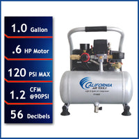 Portable Steel Tank Air Compressor 0.6 HP 1 Gallon alt 0