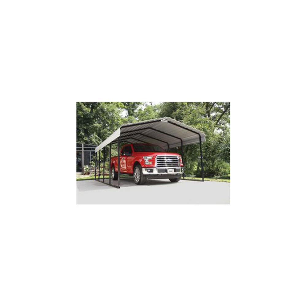 Arrow Carport, 12x20x7 Square Tube Frame alt 0