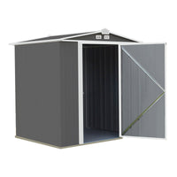 EZEE Shed, 6x5, Low Gable, 65 in walls, Charcoal Gray and Cream alt 0