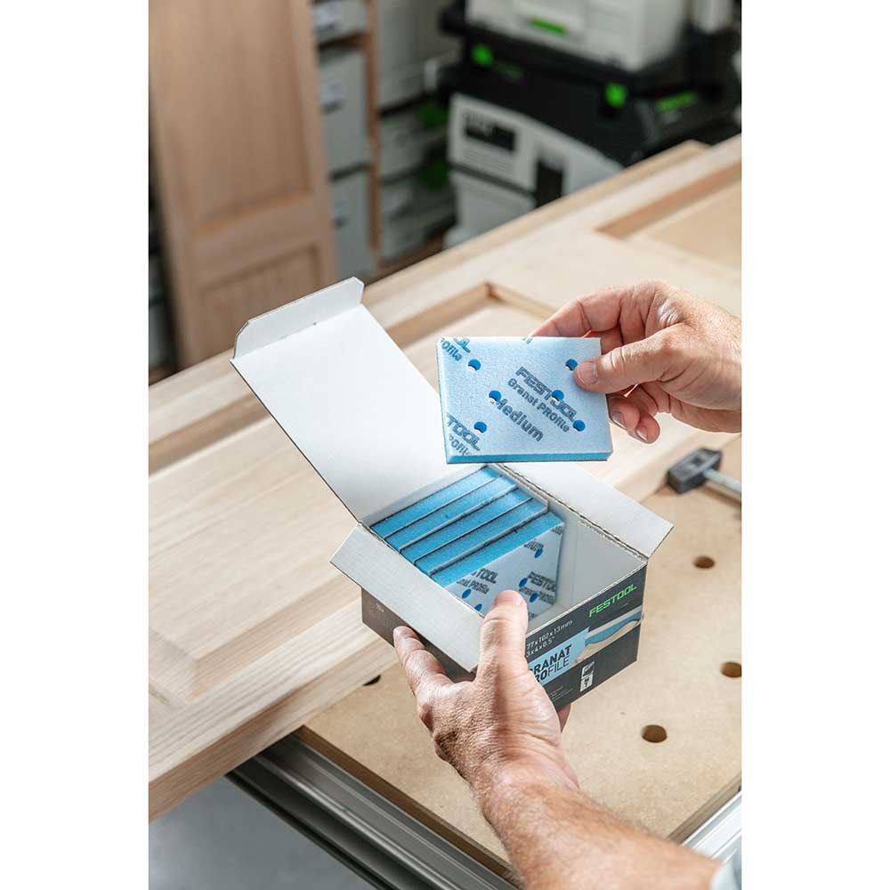 Granat PROfile Foam Abrasive Sheet - 3" x 4" Super Fine Grit - 10 Pack