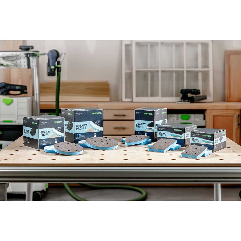 Granat PROfile Foam Abrasive Sheet - 3" x 4" Super Fine Grit - 10 Pack