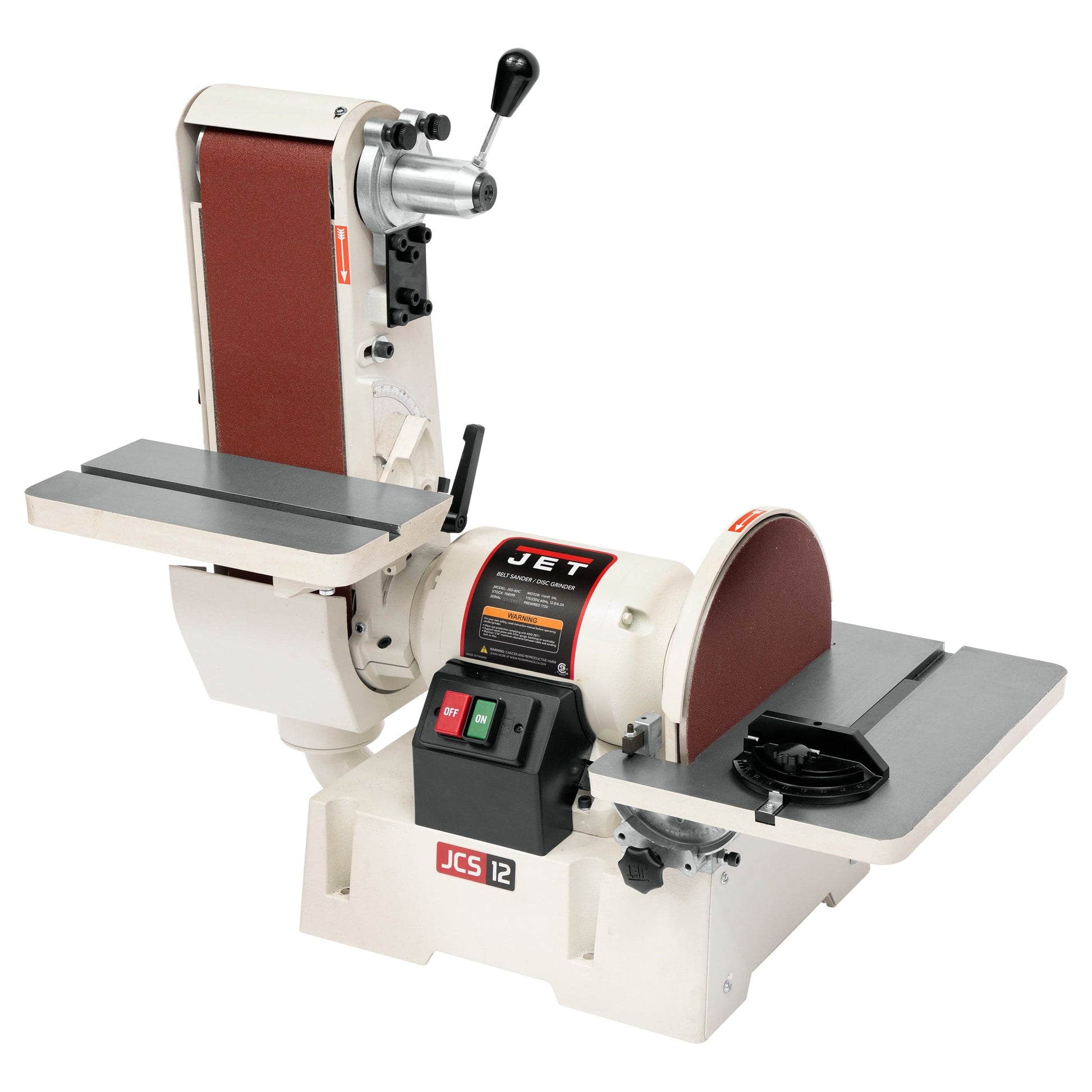6" x 48" Belt/12" Disc Sander - 1-1/2 HP 1 Ph 115/230V - JSG-6DC