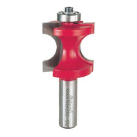 82-512 Half Round Router Bit with Bearing 1/2" Shank 3/8" R 1-5/16" CL alt 0