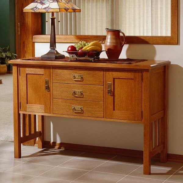 Woodworking Project Paper Plan to Build Arts and Crafts Buffet alt 0