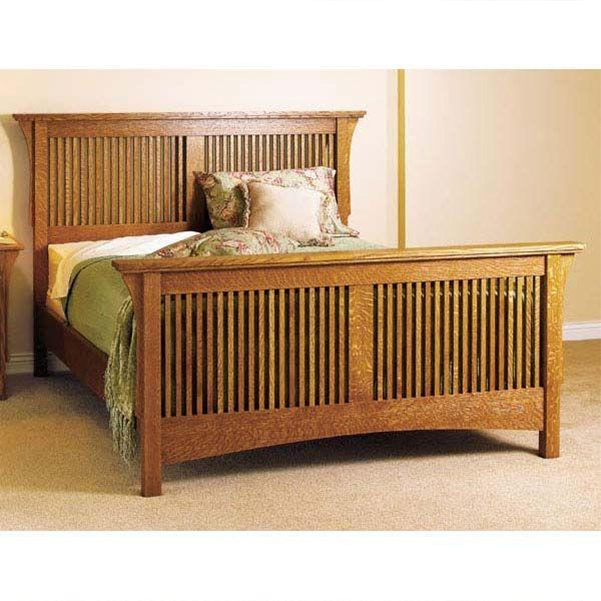Downloadable Woodworking Project Plan to Build Arts & Crafts Bed alt 0