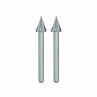 HSS Cutter Triangular Tip - 1/4" Diameter - 1/8" Shank - 2 Pack alt 125