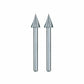 HSS Cutter Triangular Tip - 1/4" Diameter - 1/8" Shank - 2 Pack alt 125