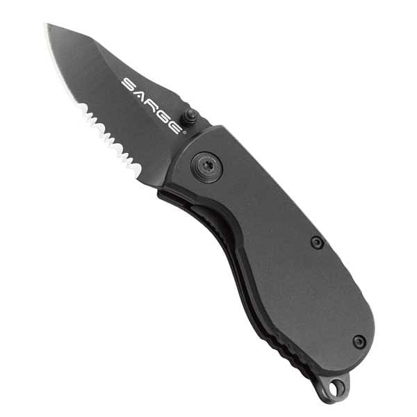 Black Compact Tactical Folder Knife, Model SK-800 alt 0