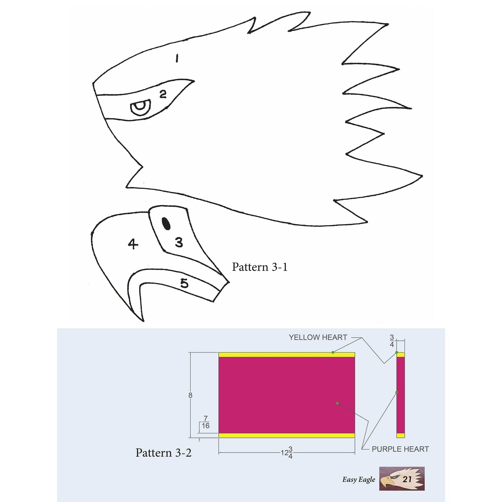American Bald Eagles in Intarsia: Volume 1 - Patriotic alt 0