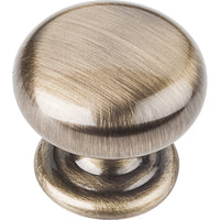 Florence Knob, 1-1/4" Dia.,  Brushed Antique Brass alt 0