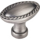 Lindos Oblong Knob, 1-3/8" O.L., Brushed Pewter alt 0