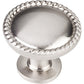 Lindos Round Knob, 1-1/4" Dia.,  Satin Nickel alt 0