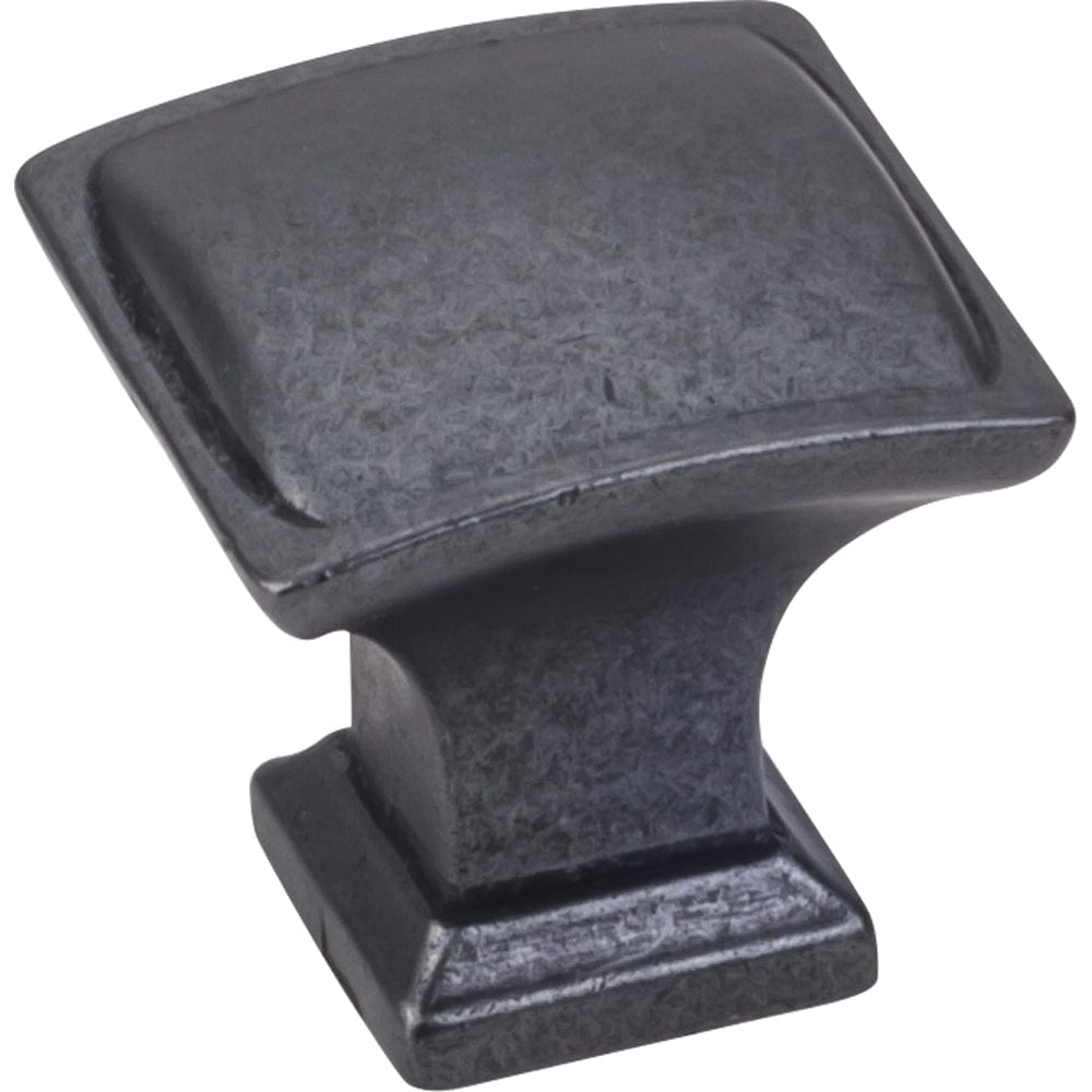 Annadale Square Pillow Top Knob, 1-1/4" O.L., Gun Metal alt 0