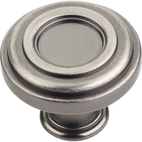 Lafayette Knob, 1-3/8" Dia.,  Brushed Pewter alt 0