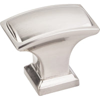 Annadale Rectangle Pillow Top Knob, 1-1/2" O.L., Satin Nickel alt 0
