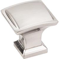 Annadale Square Pillow Top Knob, 1-1/4" O.L., Satin Nickel alt 0