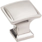 Annadale Square Pillow Top Knob, 1-1/4" O.L., Satin Nickel alt 0
