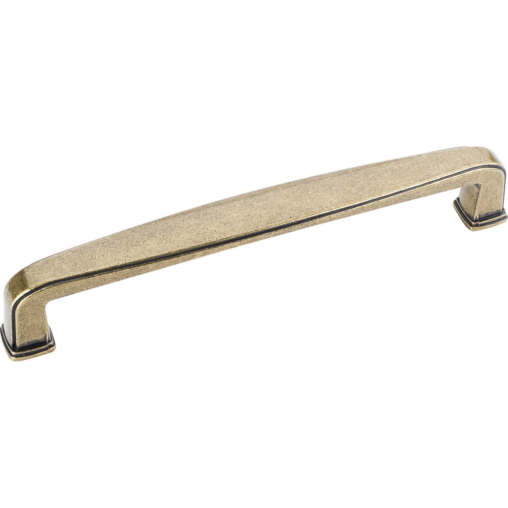 Milan 1 Plain Square Pull, 128 mm C/C,  Distressed Antique Brass alt 0