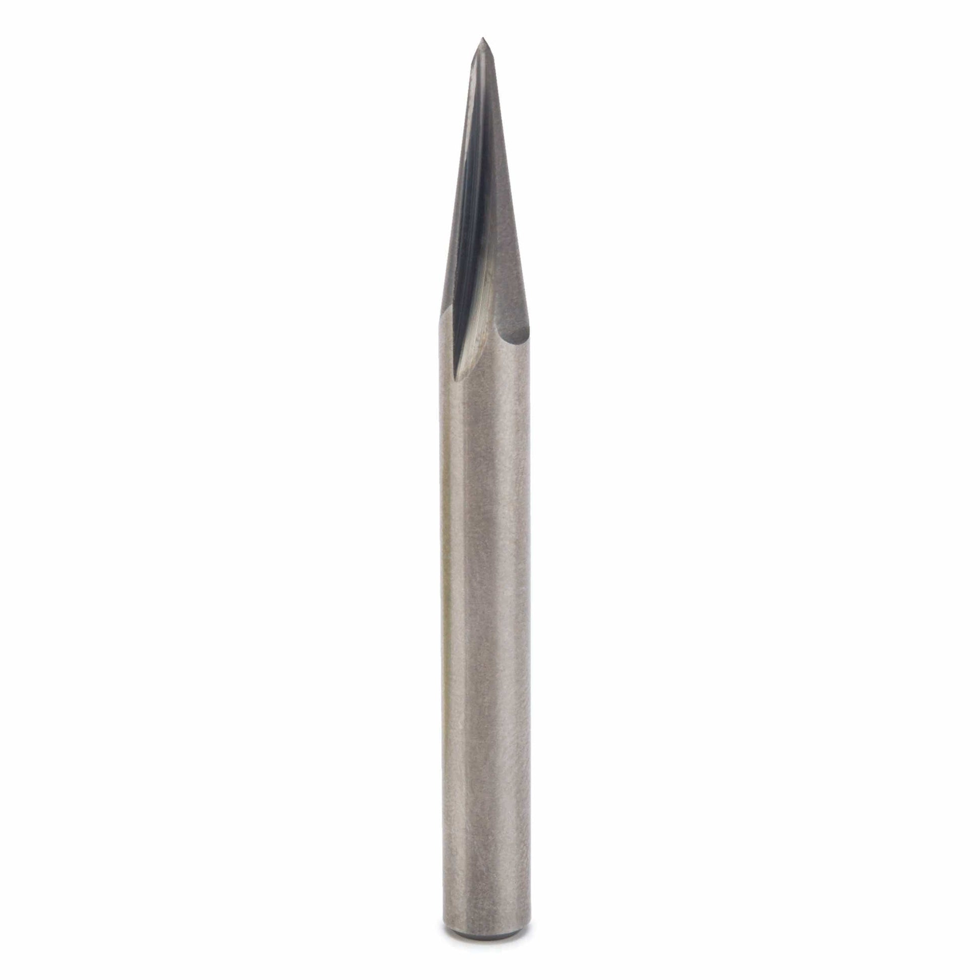 Engraving CNC Router Bit, 3/32" x 45°, 1/4" SH alt 0