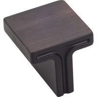 Anwick Square Knob, 1-1/8" O.L., Brushed Oil Rubbed Bronze alt 0
