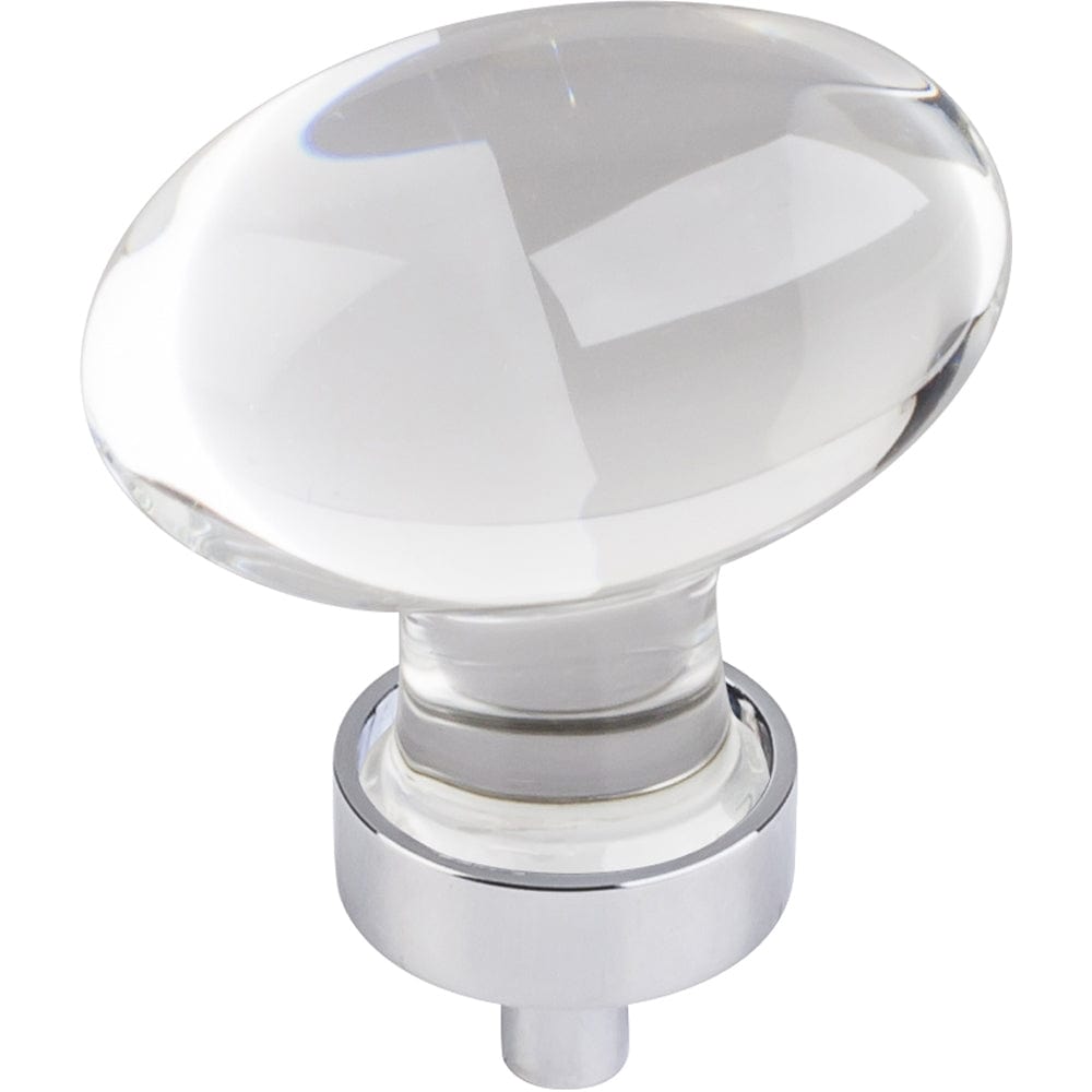 Harlow Large Football Glass Knob,1-5/8" O.L., Polished Chrome alt 0