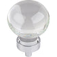 Harlow Large Sphere Glass Knob, 1-3/8" Dia.,  Polished Chrome alt 0
