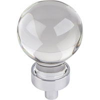 Harlow Small Sphere Glass Knob, 1-1/16" Dia Polished Chrome alt 0
