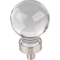 Harlow Small Sphere Glass Knob, 1-1/16" Dia Satin Nickel alt 0