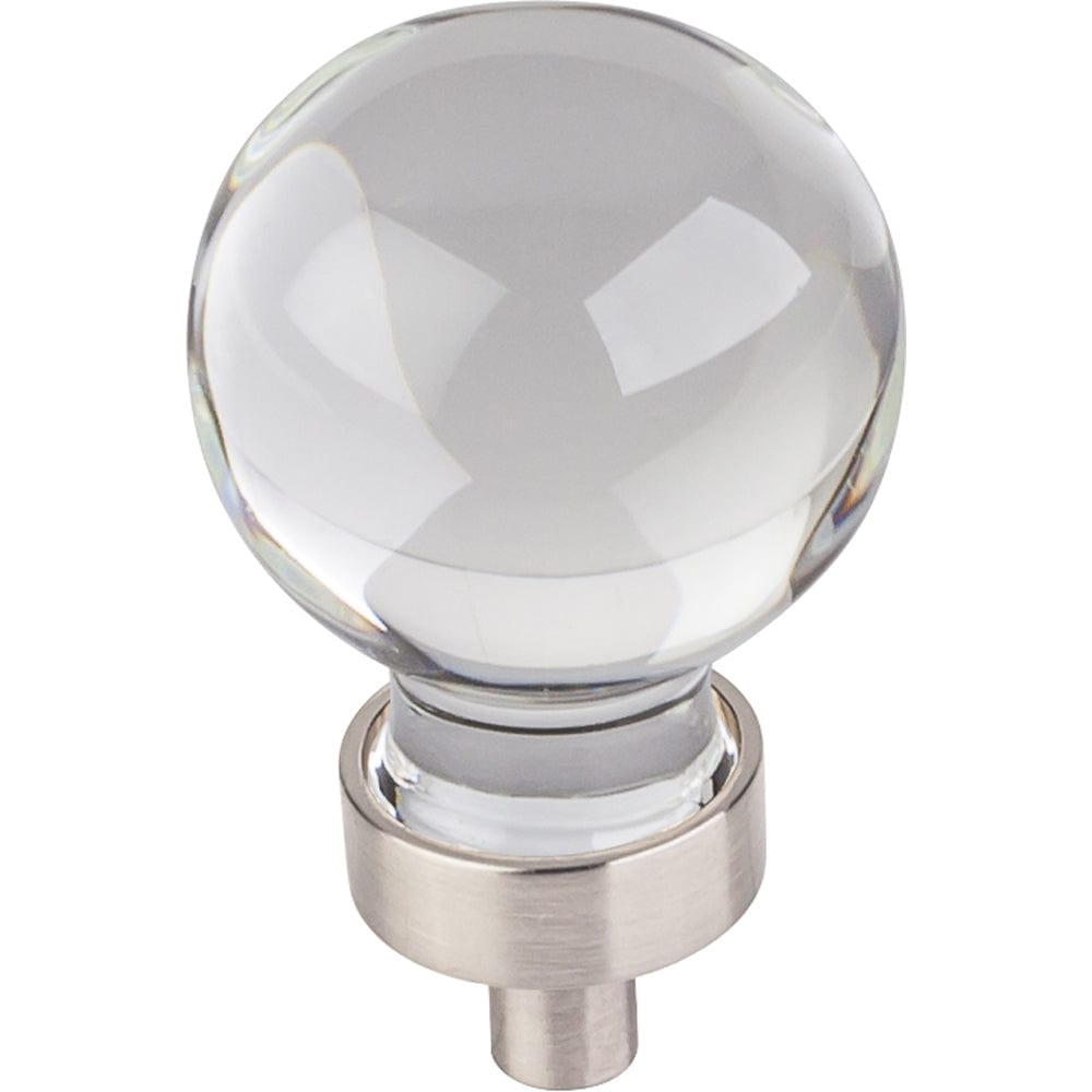 Harlow Small Sphere Glass Knob, 1-1/16" Dia Satin Nickel alt 0