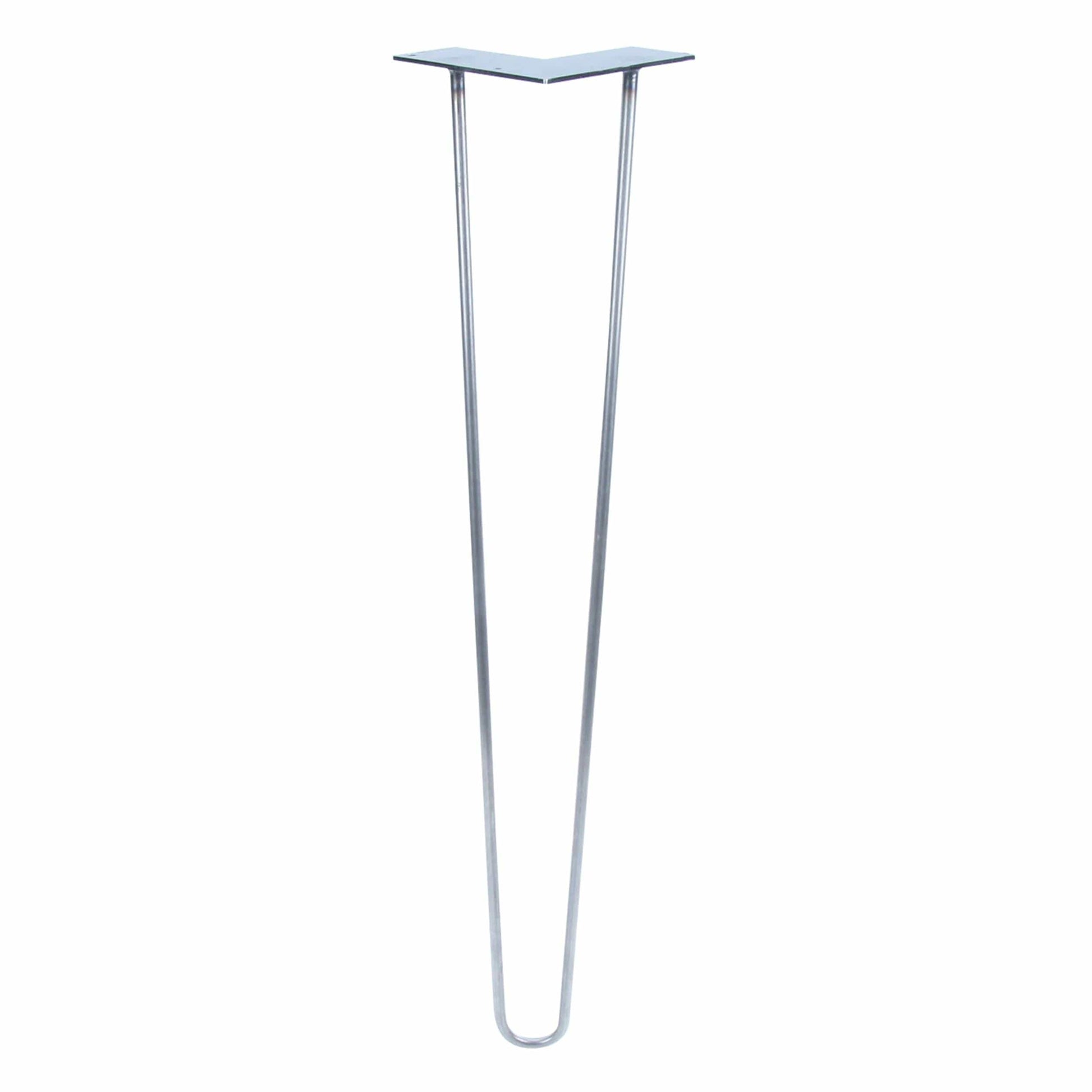 2-wire Hairpin Leg Raw Steel 3/8" x 28" alt 0