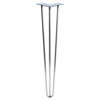 3-wire Hairpin Leg Raw Steel 1/2" x 28" alt 0